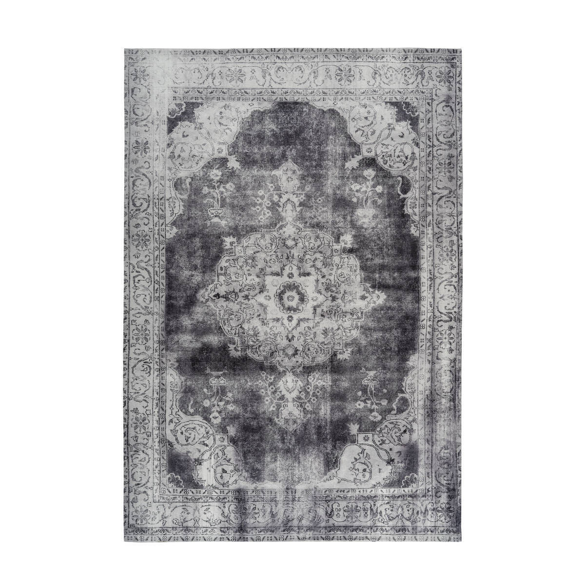 Kurzflorteppich „Vintage 8400“ Hellgrau