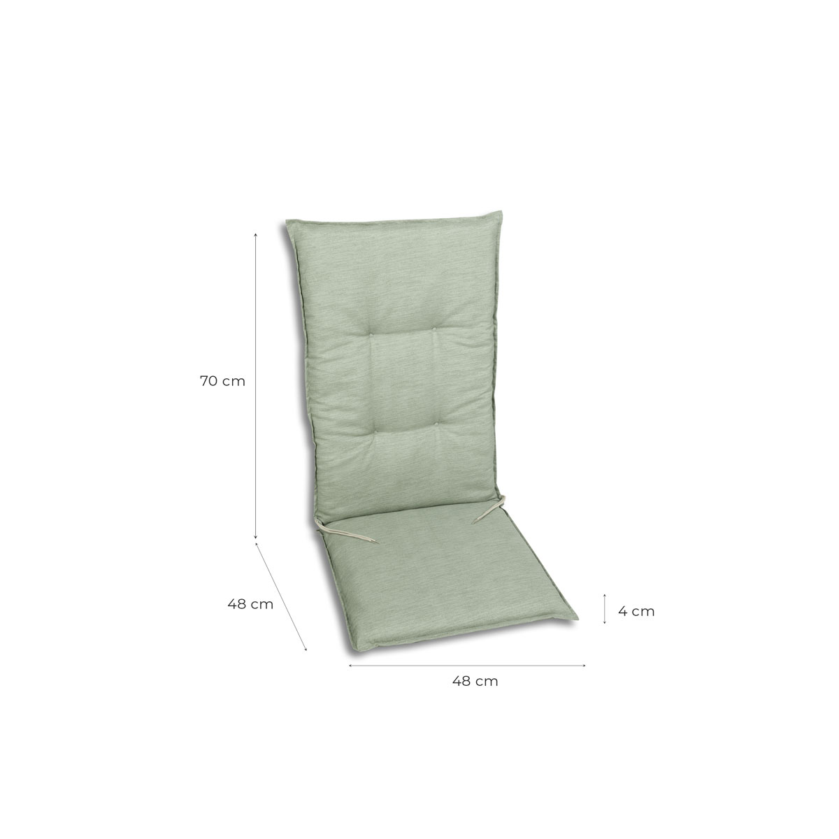 Haveson Sitzauflage Hochlehner 118x48x4cm hellgrün Bild 2
