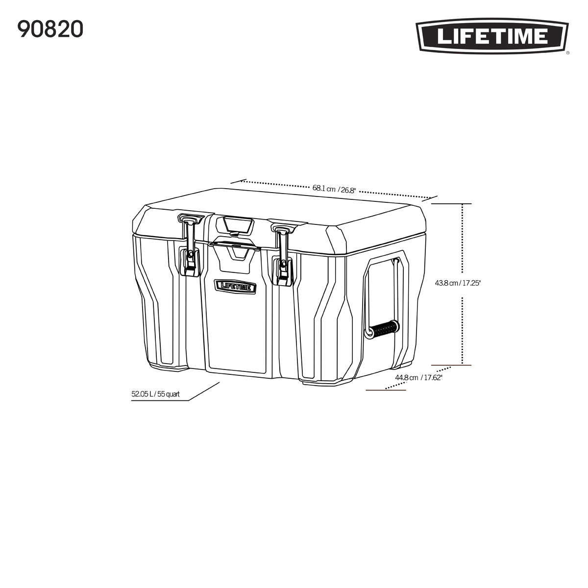 Lifetime Kühlbox Premium 52 L 44,8x68,1x43,8cm Grau Bild 8