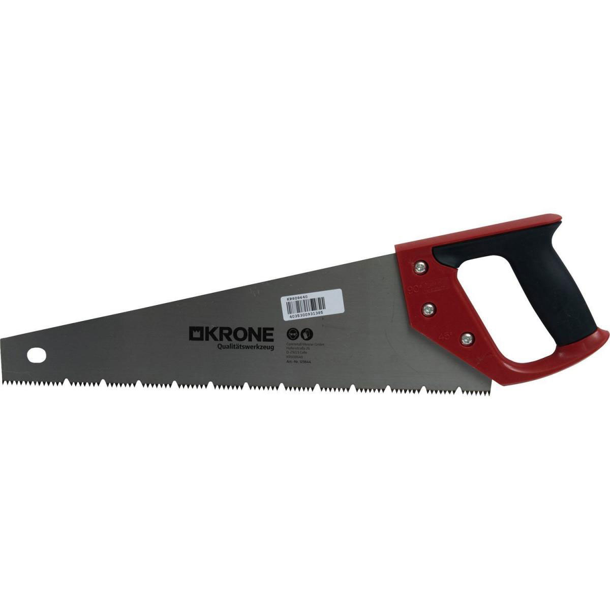 Krone Handsäge 400 mm Zähne Spezialgehärtet 2K-Griff Krone Handsäge 400 mm Zähne Spezialgehärtet 2K-Griff