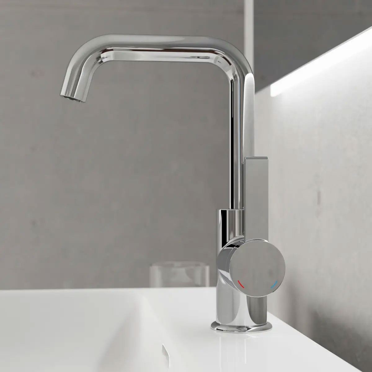Waschtischarmatur Los Angeles, Farbe: Chrom, Cold-Start Bild 5