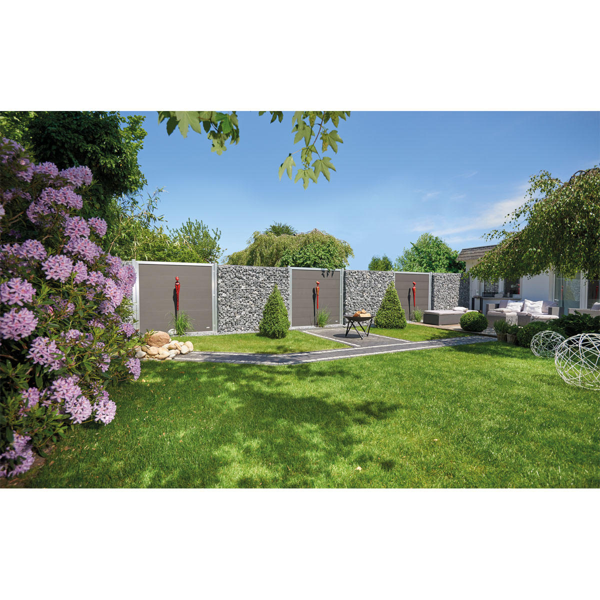 Wilk Gabionen-Zaun 200 x 200 x 25 cm Bild 2