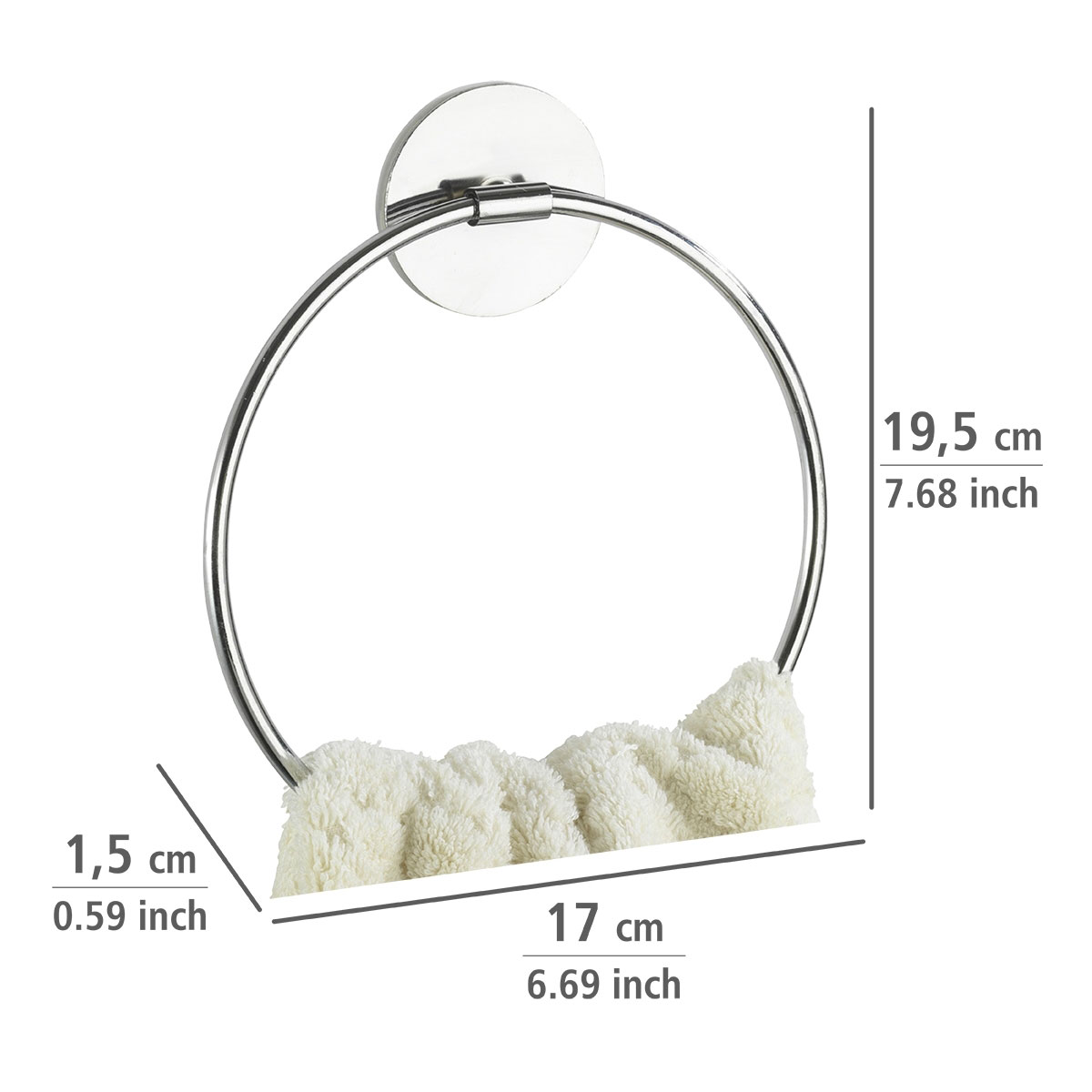 Wenko Turbo-Loc Wand Handtuchring Bild 4