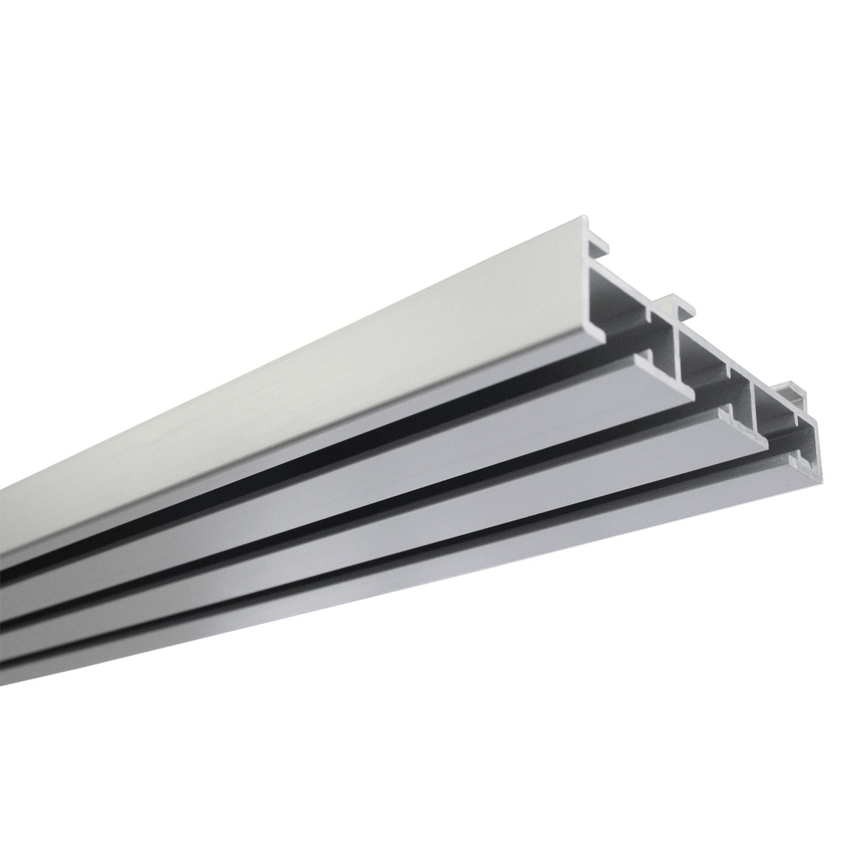 Gardinia Flächenvorhangschiene Atlanta 3-läufig silber