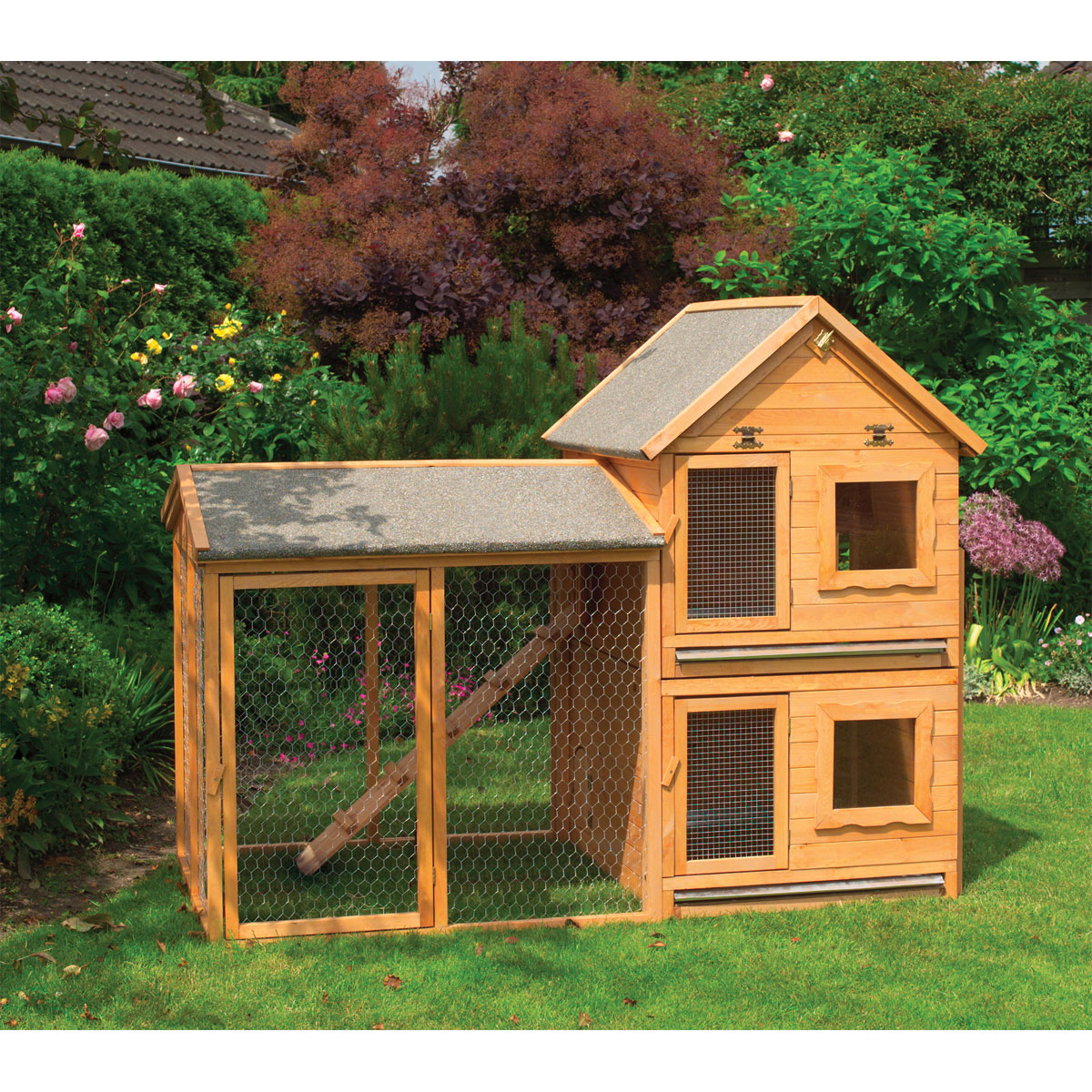 Kleintiervilla Maxi inkl Erweiterung und Auslaufgehege