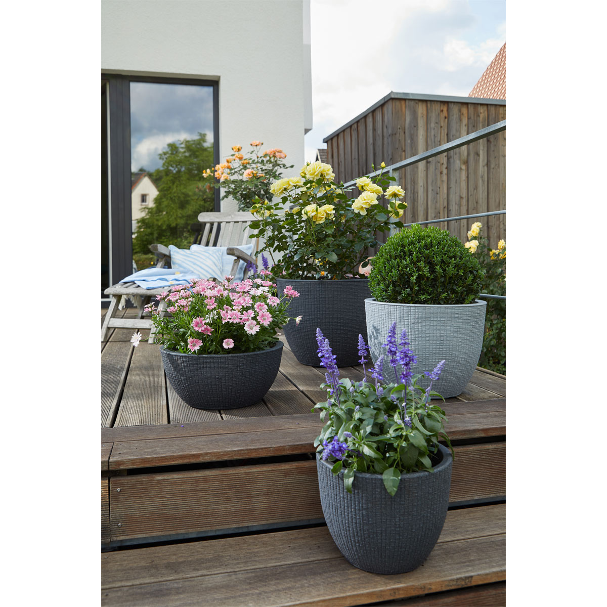 Scheurich Pflanzgefäß Barceo Durchmesser 40 cm Stony grey Bild 2