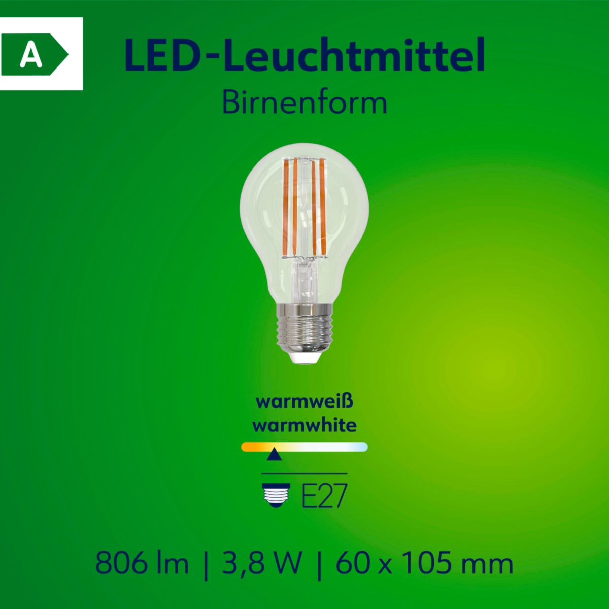 Retro LED Birne EEK A E27E27 60W 806lm 2700K Bild 6