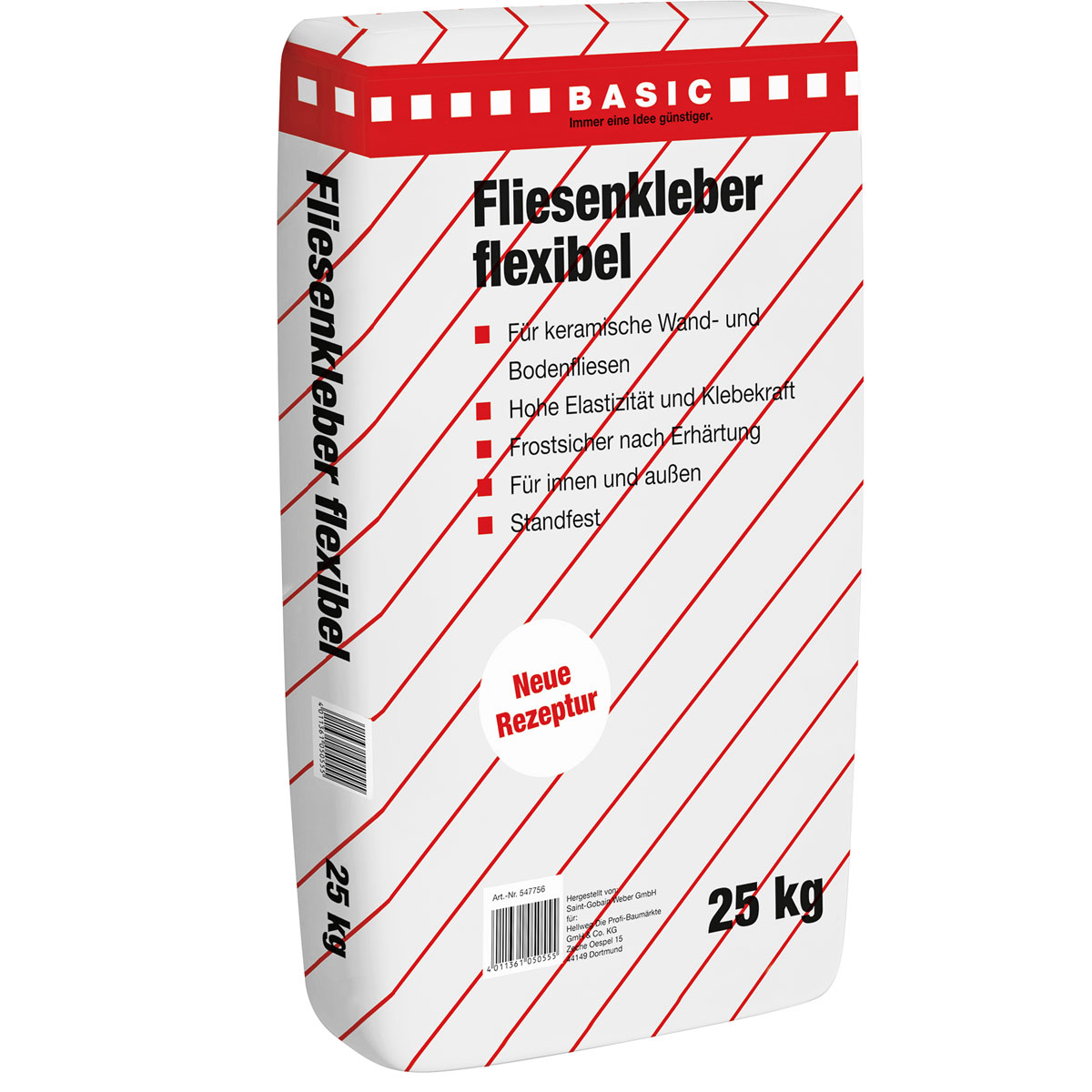 Basic Flexibler Fliesenkleber 25 kg Bild 1