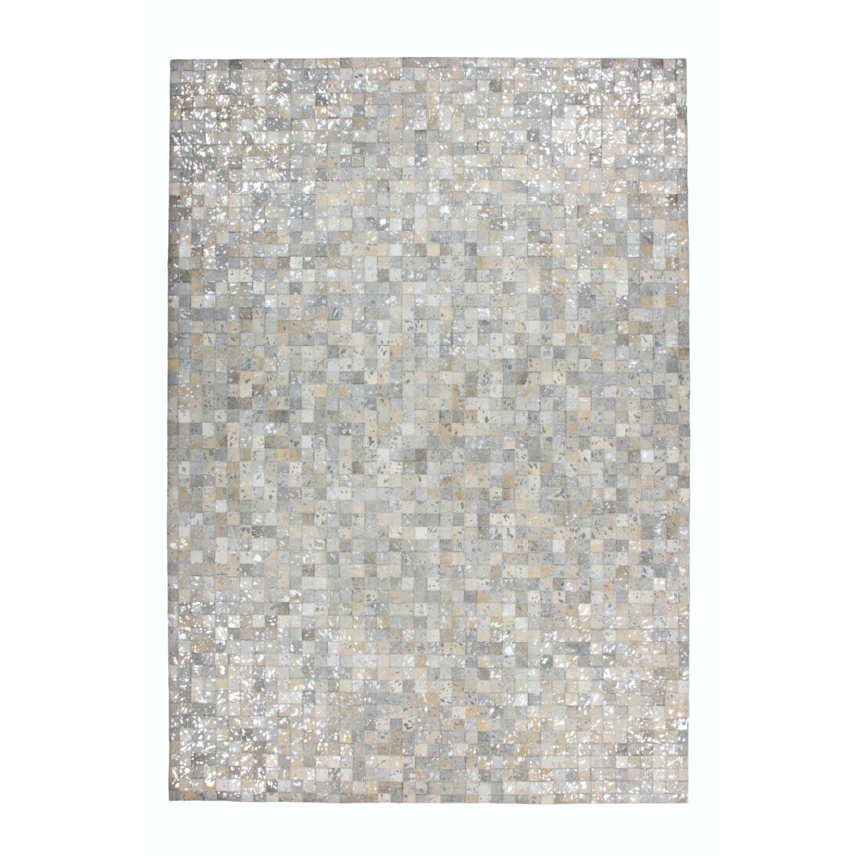 Lederteppich „Rocket 110“ Grau/Silber, 80x150cm