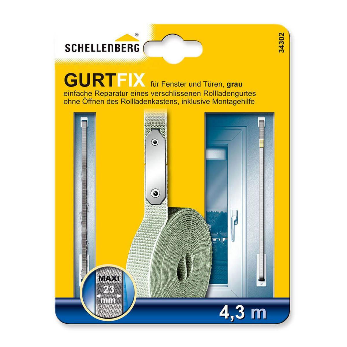 Gurt-Reparatur-Set „Maxi“, 4,3m Gurt-Fix für 23mm Gurtband, grau