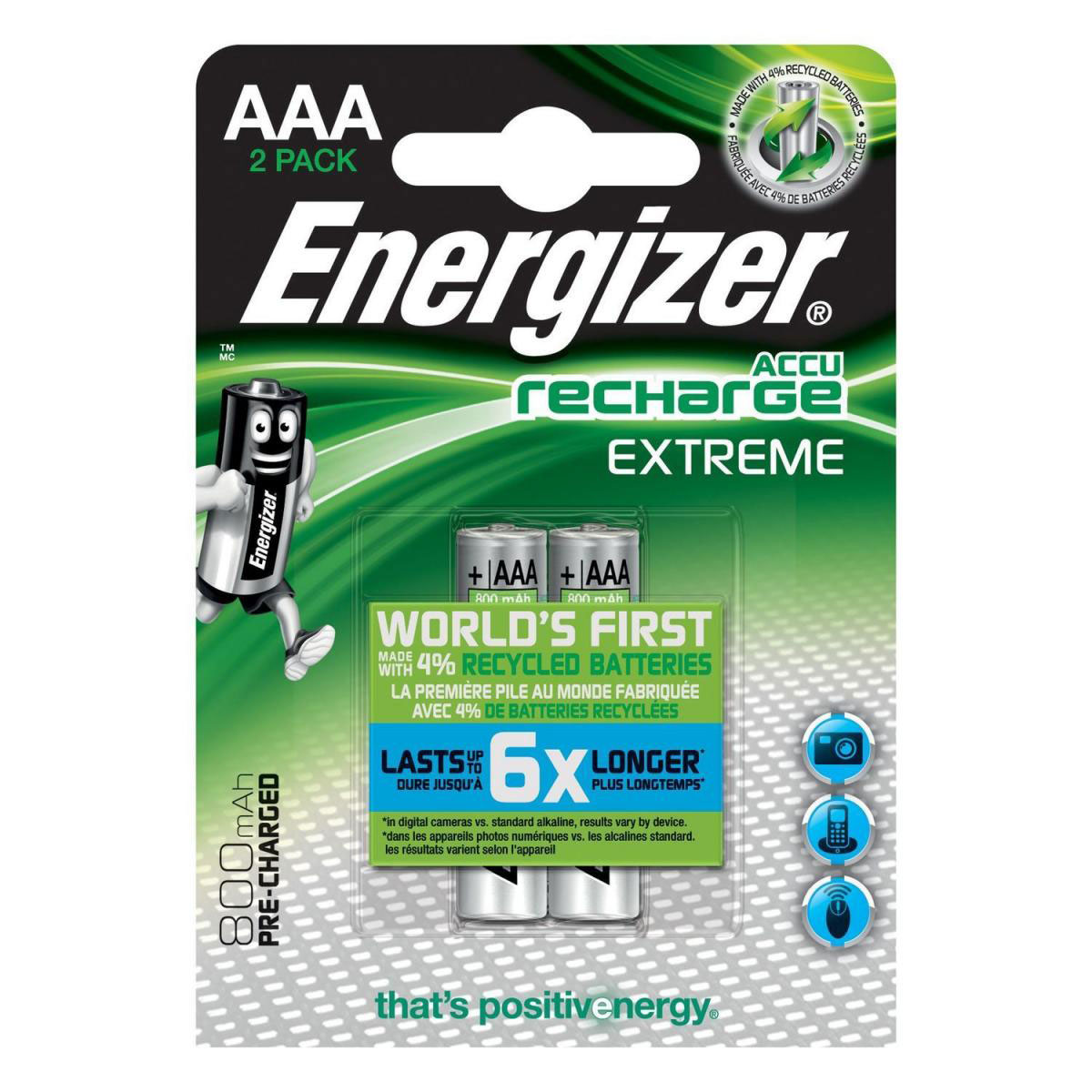 Energizer AAA-Batterien Extreme wiederaufladbar 2 Stück