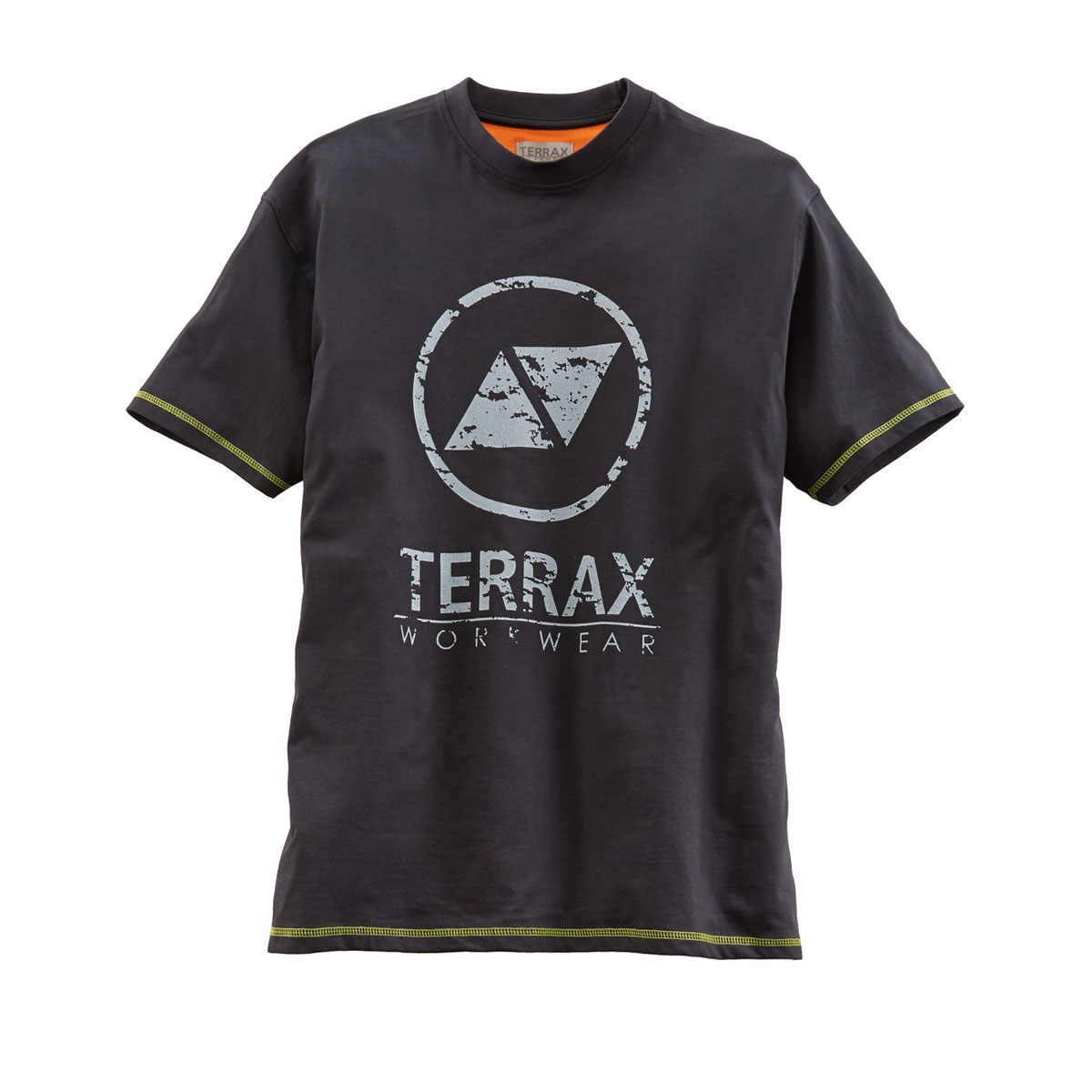 Terrax Workwear T-Shirt schwarz-limette Größe L