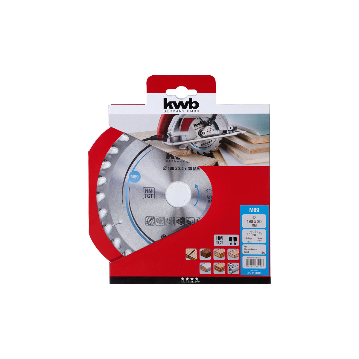 kwb  Spanplatten-Kreissägeblätter für Handkreissägen Durchmesser 190x30 mm Bild 3