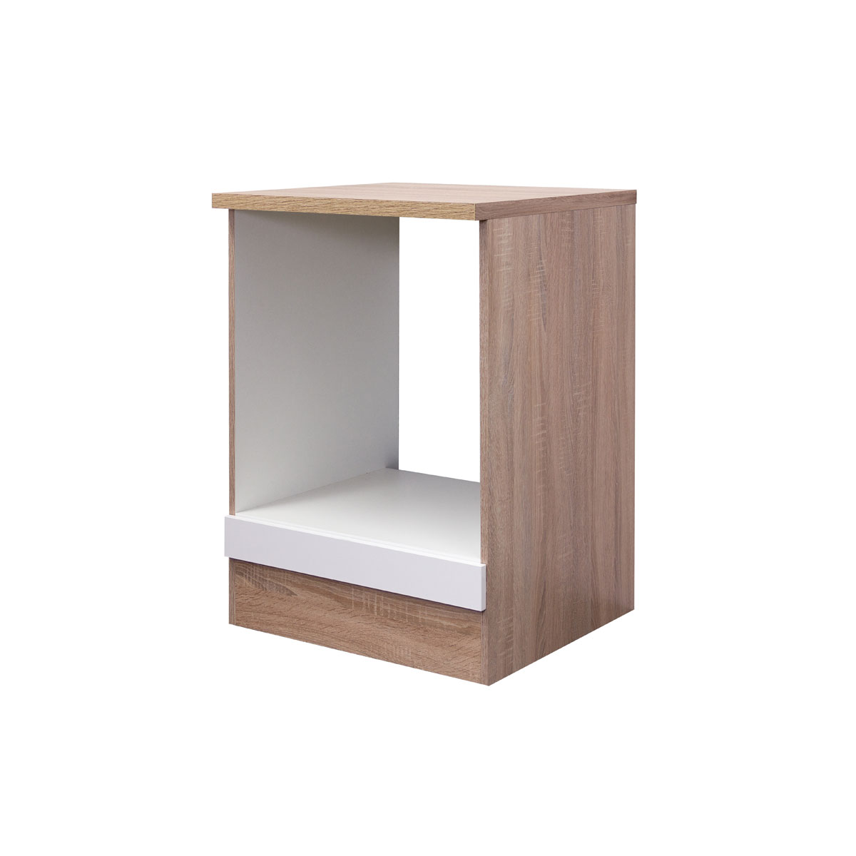 Flex-Well Herdumbauschrank „Samoa“, 60x85x60 cm, weiß/Sonoma Eiche
