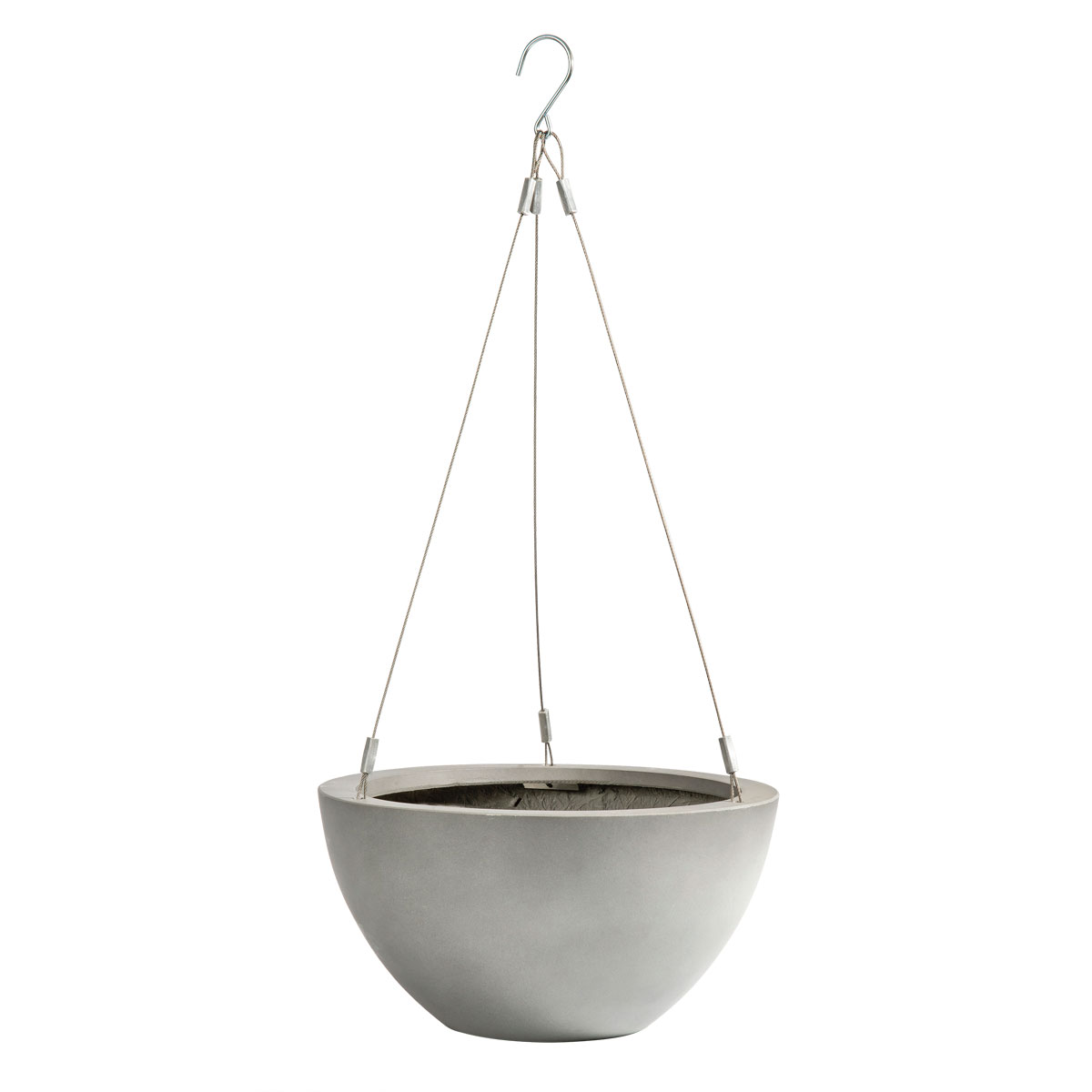 Haveson Hängeampel Fibreclay Durchmesser 29,5 x 15 cm grau