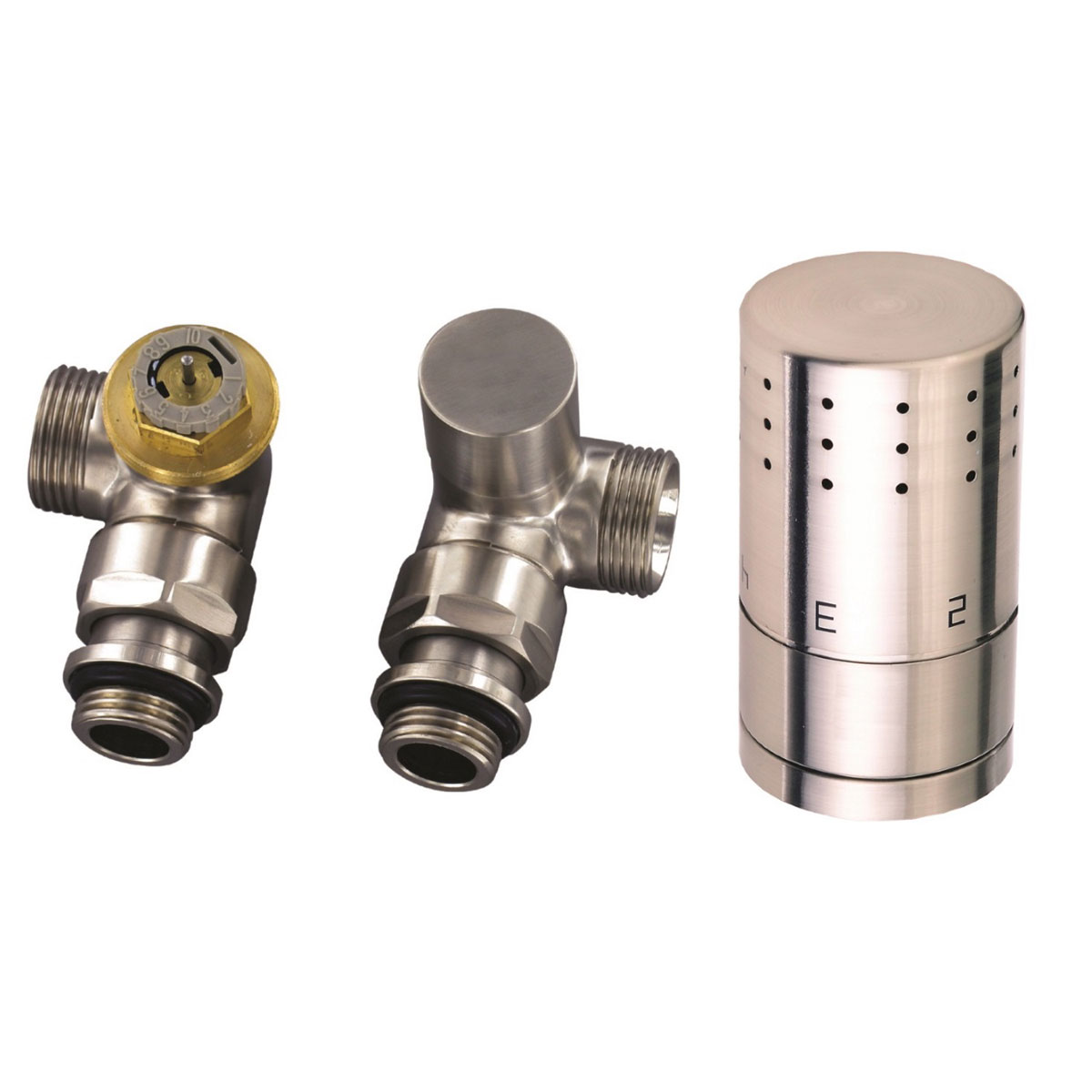 Ximax Heizkörper Zubehör Thermostatset Winkelform Typ SX Winkeleck 16 mm Edelstahl