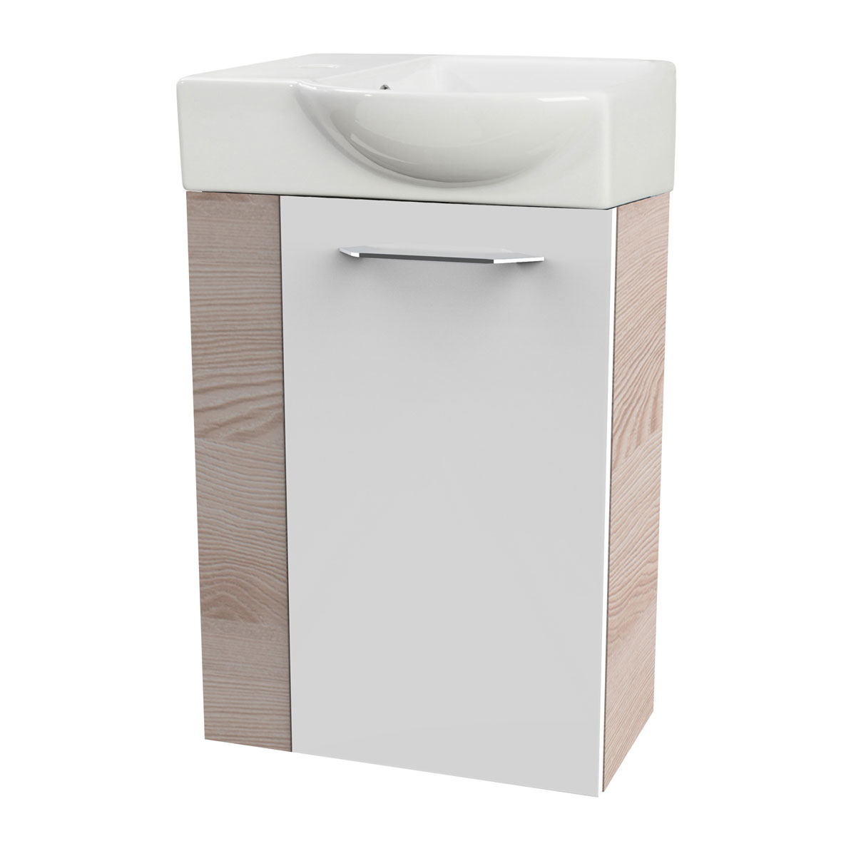 Fackelmann  Gäste-WC Keramikbecken SBC 455 x 145 x 320 mm Weiß Hahnloch links Bild 4