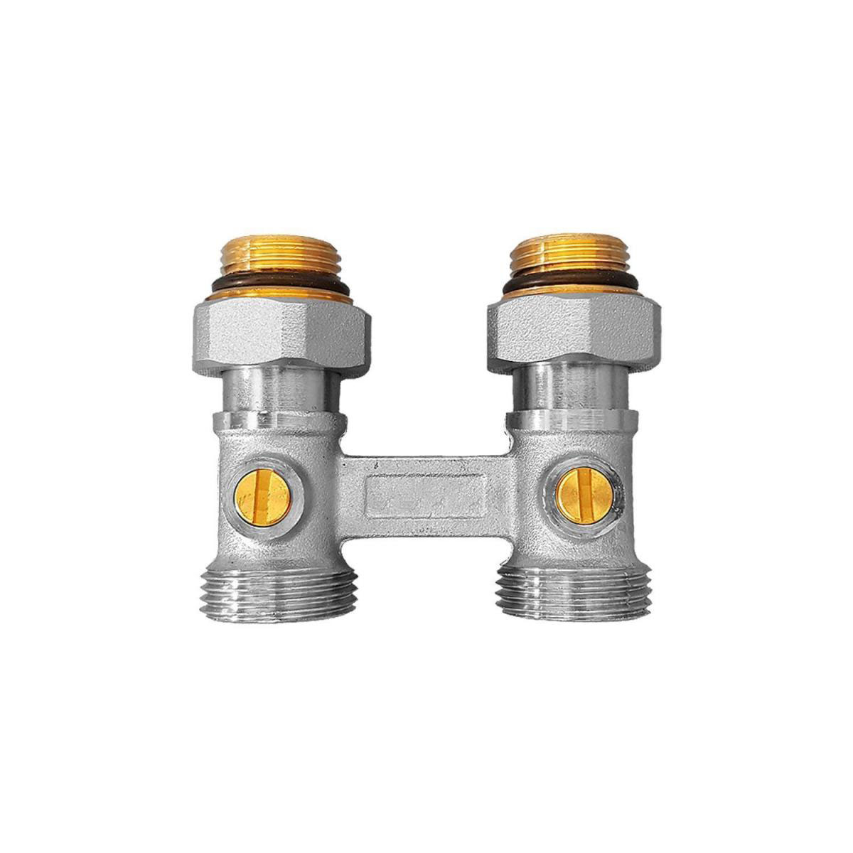 Zweirohr Hahnblock 1/2"x3/4" Durchgang