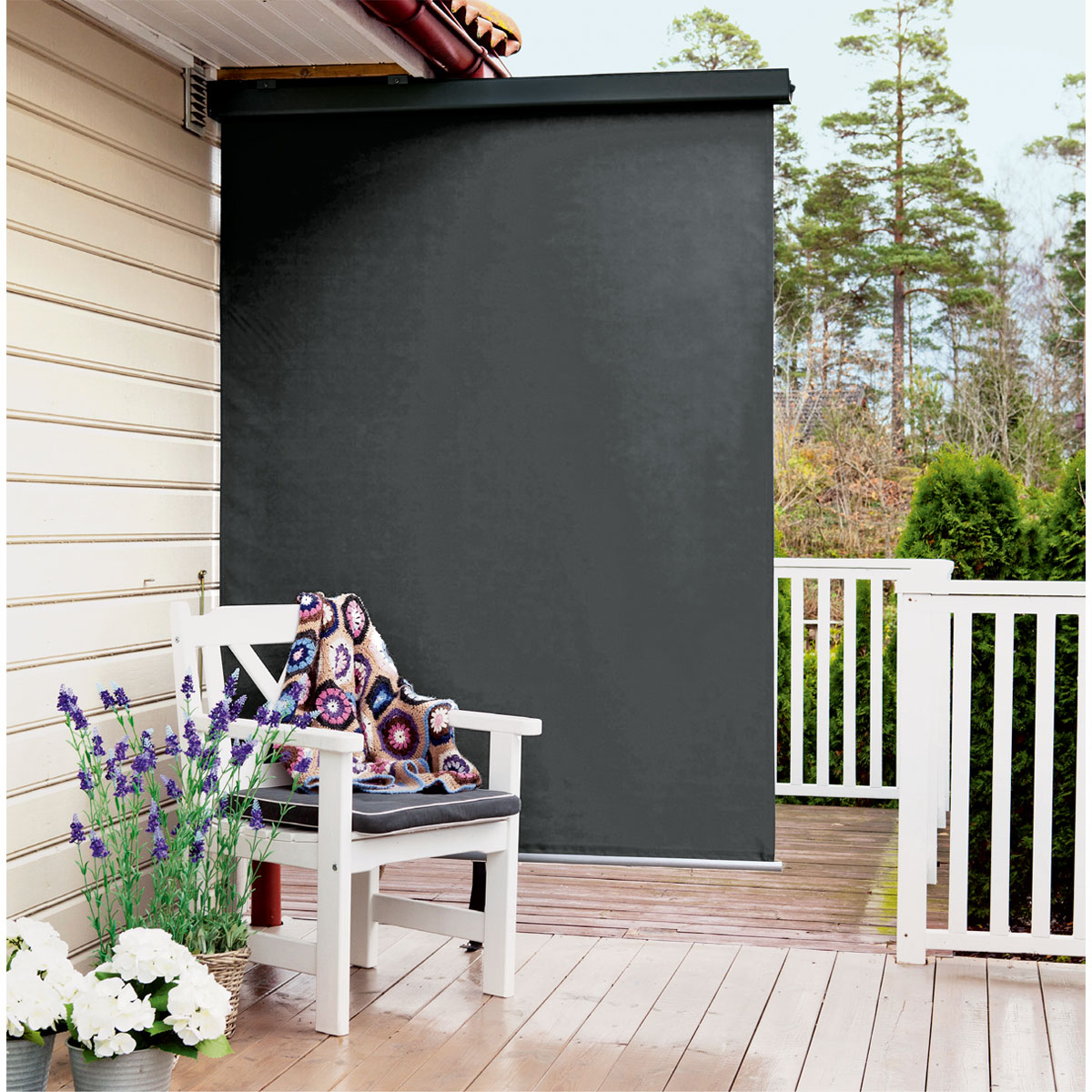 Durabil Balkonmarkise anthrazit 120 x 200 cm Bild 7