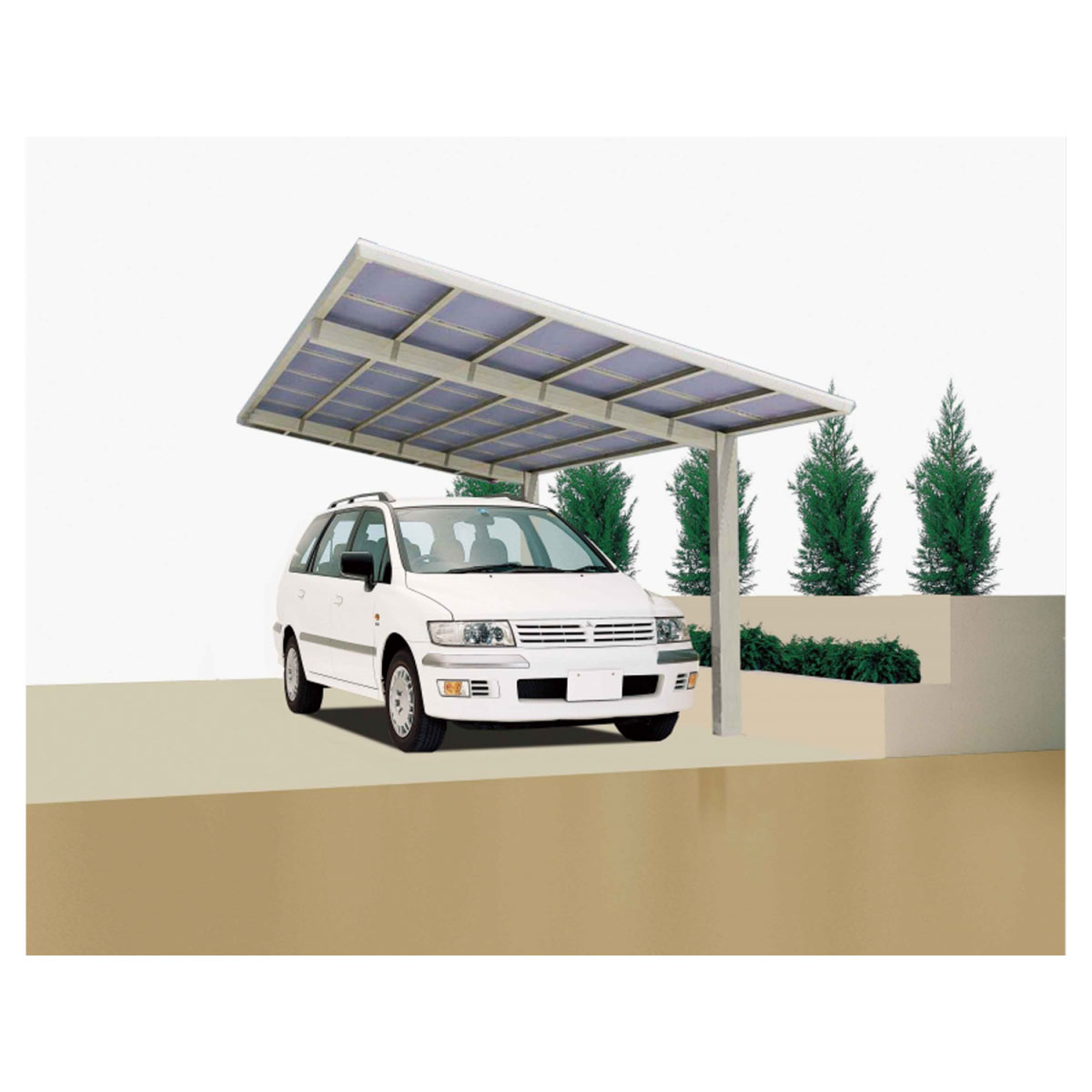 Ximax Carport Alu Linea 110 Edelstahl-Look Bild 2