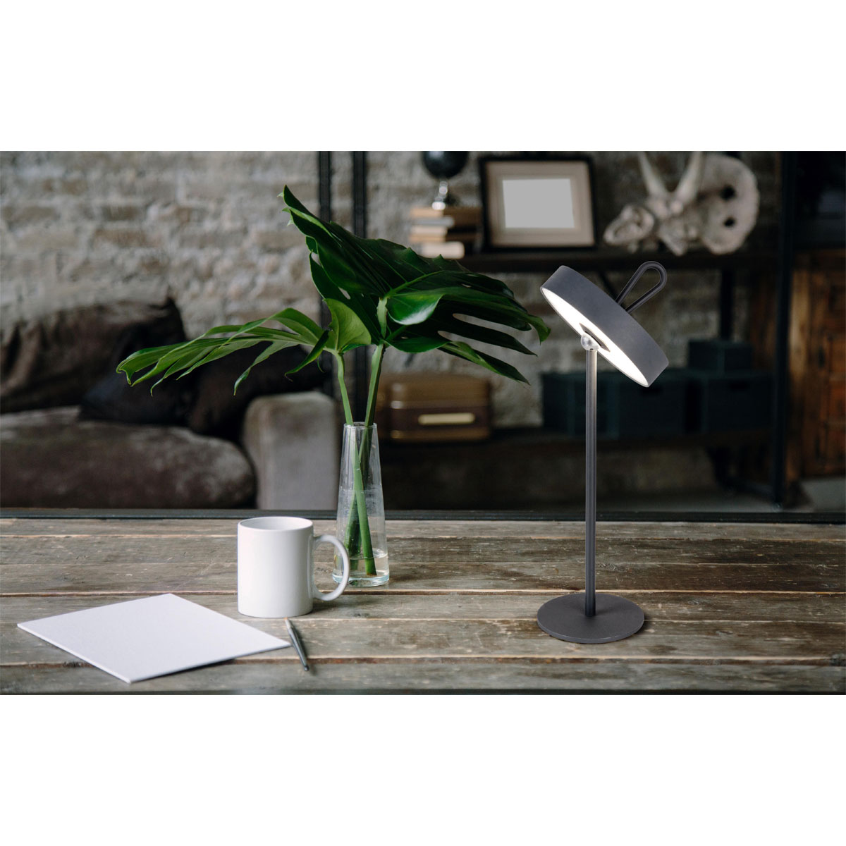 TL Ella Metall/KS grauLxBxH 12,5x12,5x35cm dimmbar Bild 9