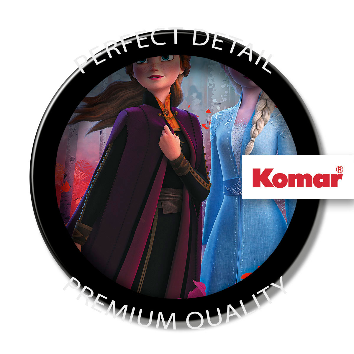 Komar Selbstklebende Vlies Fototapete rund Frozen 2 Winter is Coming Durchmesser 125 cm
