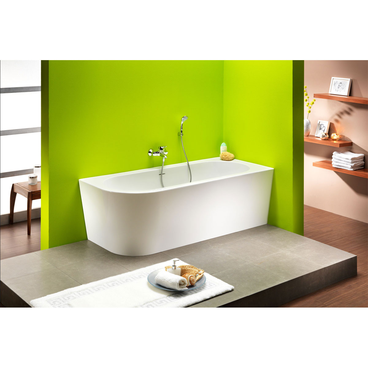 Ottofond Badewanne Modena Corner 178 x 78 cm weiß Ausführung Modell B Bild 2