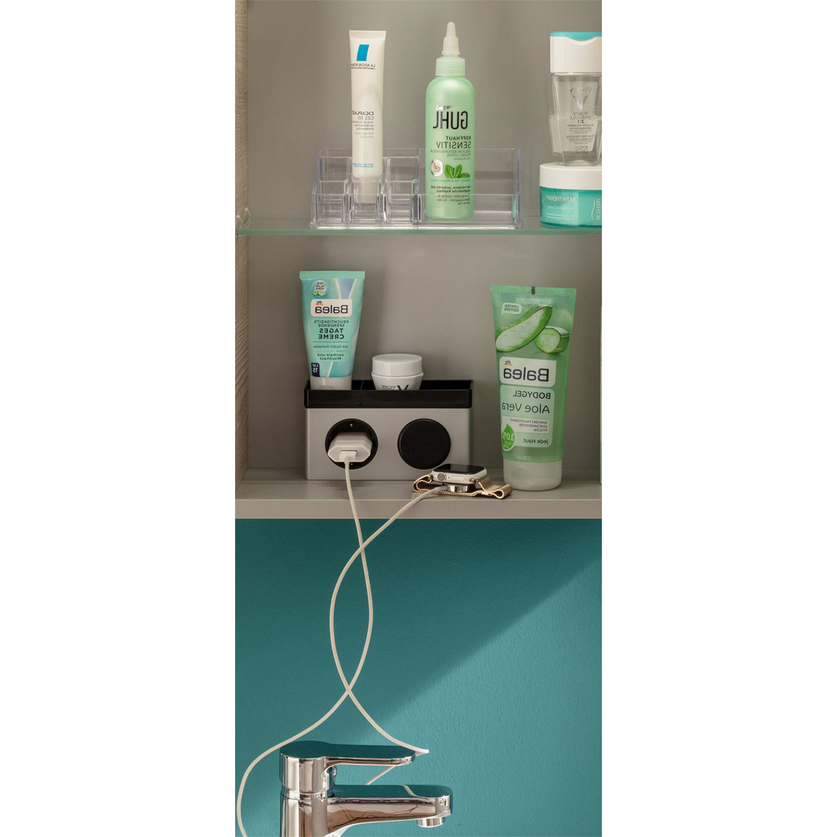 Fackelmann  Gäste-WC Spiegelschrank links SBC 400 x 680 x 153 mm Steinesche Bild 2