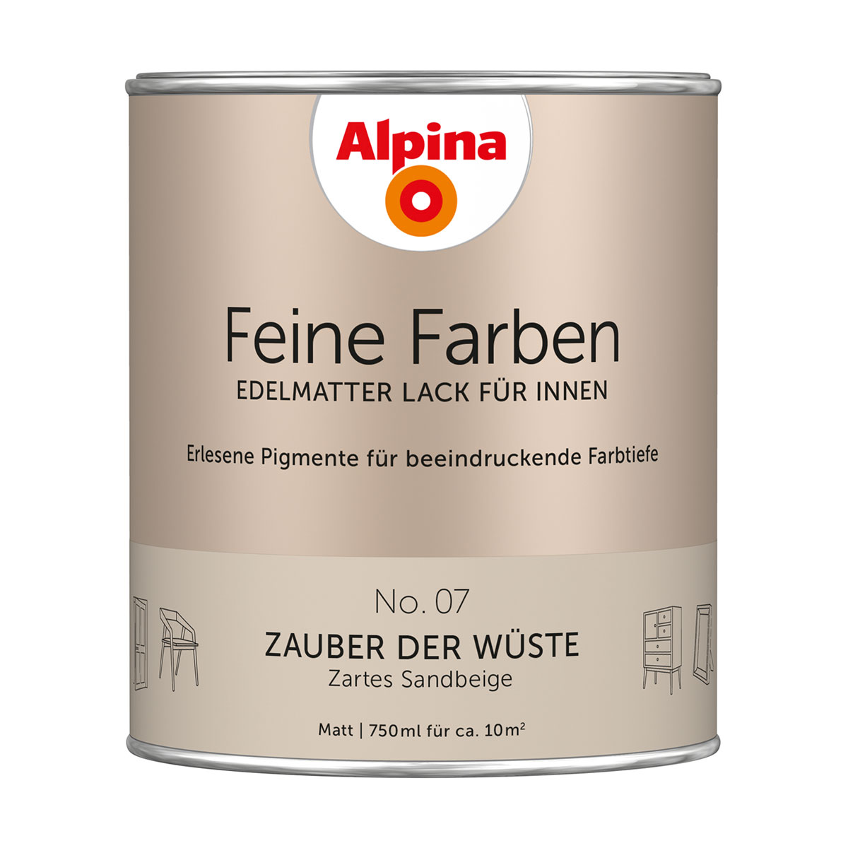 Alpina Buntlack Feine Farben Lack No 07 Zauber der Wüste edelmatt 750ml