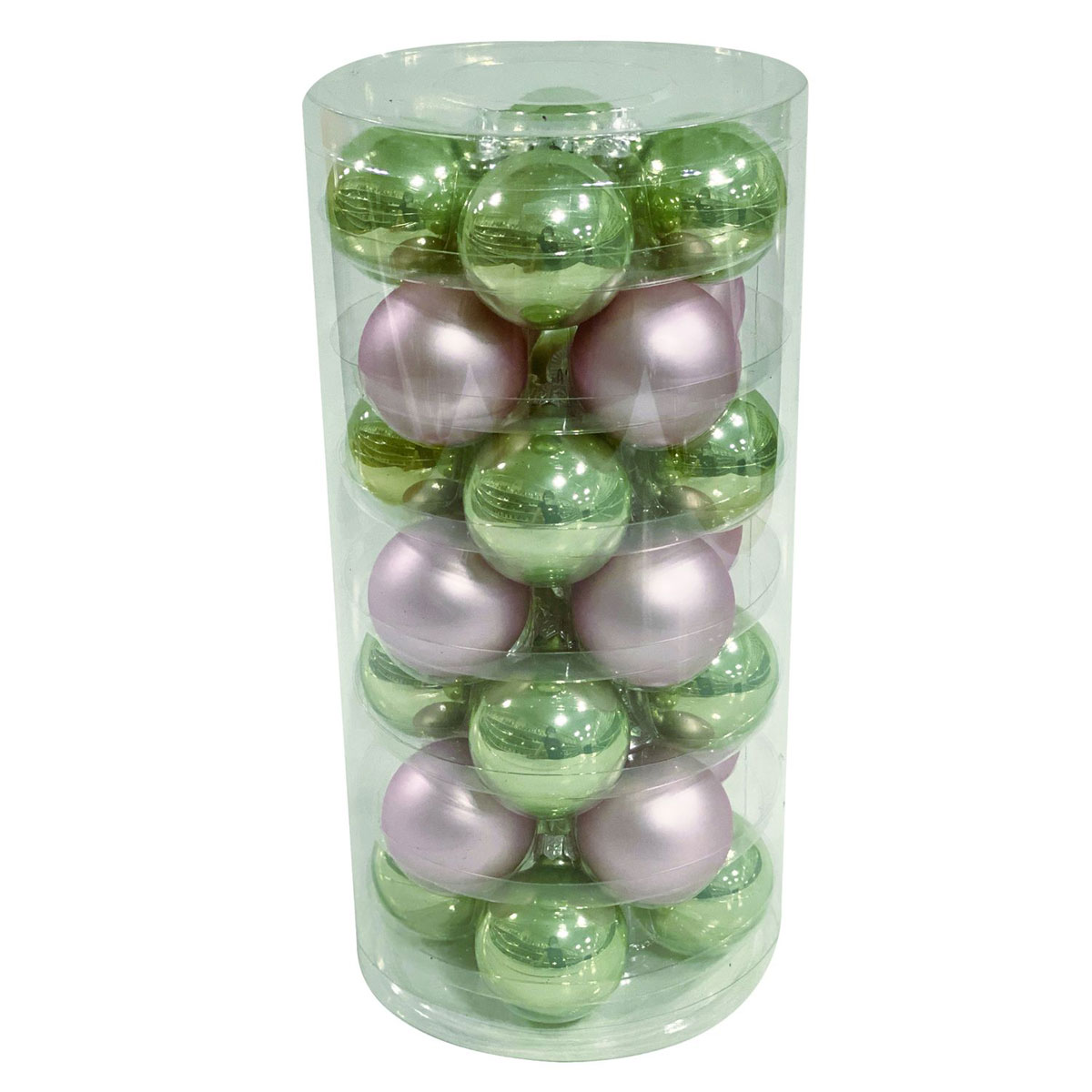 Ambientis Glaskugeln 4,5 cm Rosa-Mint-Mix 28 Stk.