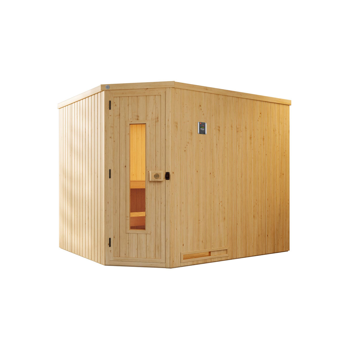 Weka  Elementsauna Varberg Größe 3 Sparset 7,5 kW OS Glastuer und Fenster