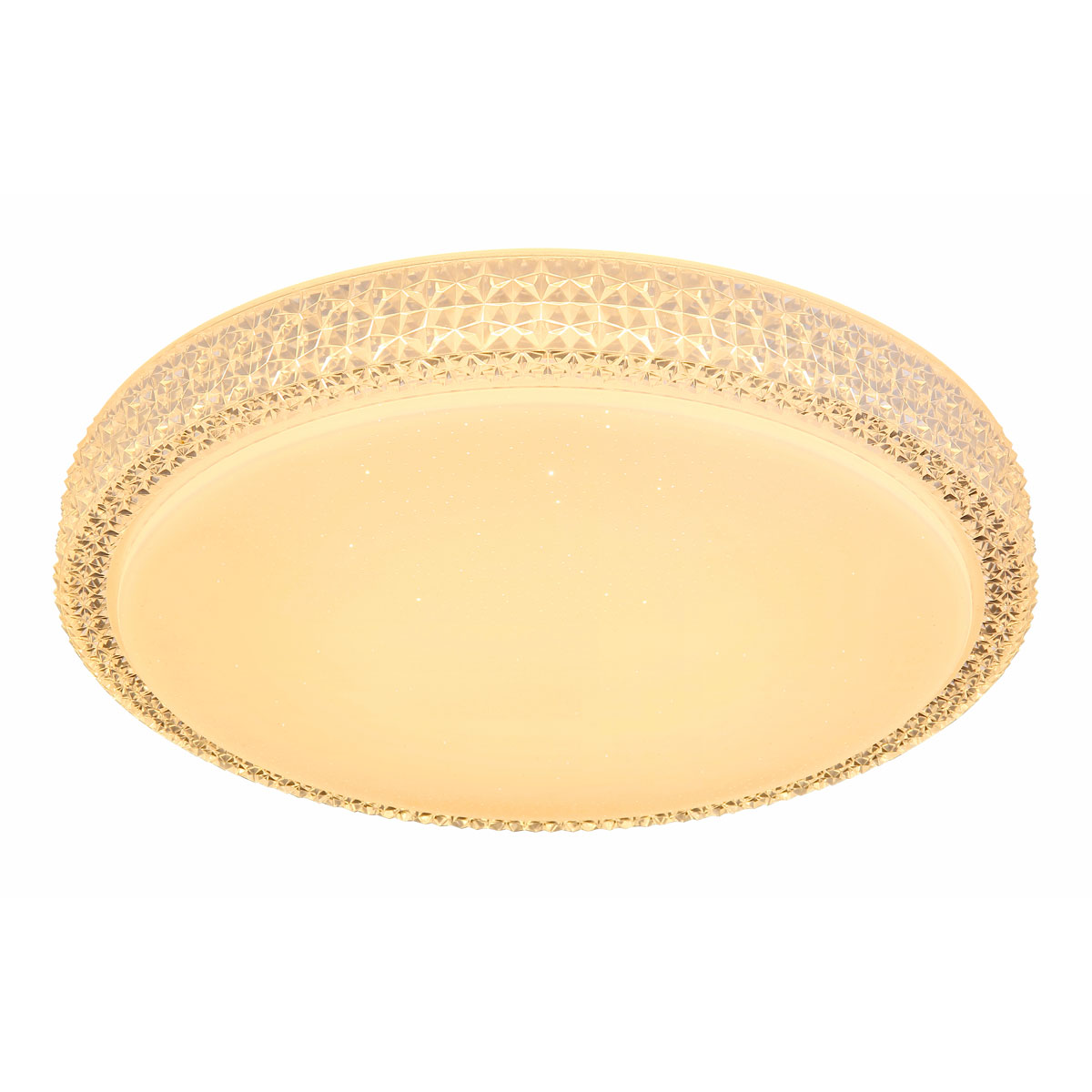 Flector LED-Deckenleuchte Clarice mit Kristallrand