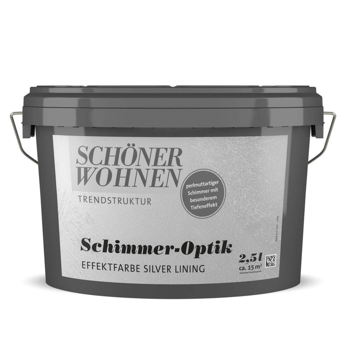 Schöner Wohnen Farbe Schimmer-Optik Effektfarbe Silver Lining 2,5 L