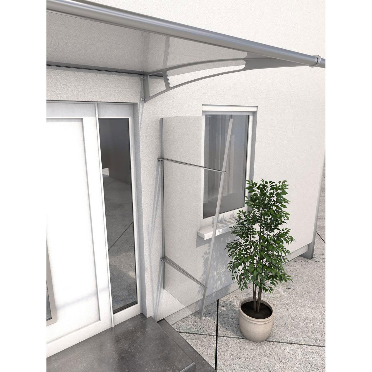 Durabil Seitenblende PT/XL Edelstahl Acrylglas klar 6 mm 55 x 85 x 167 cm