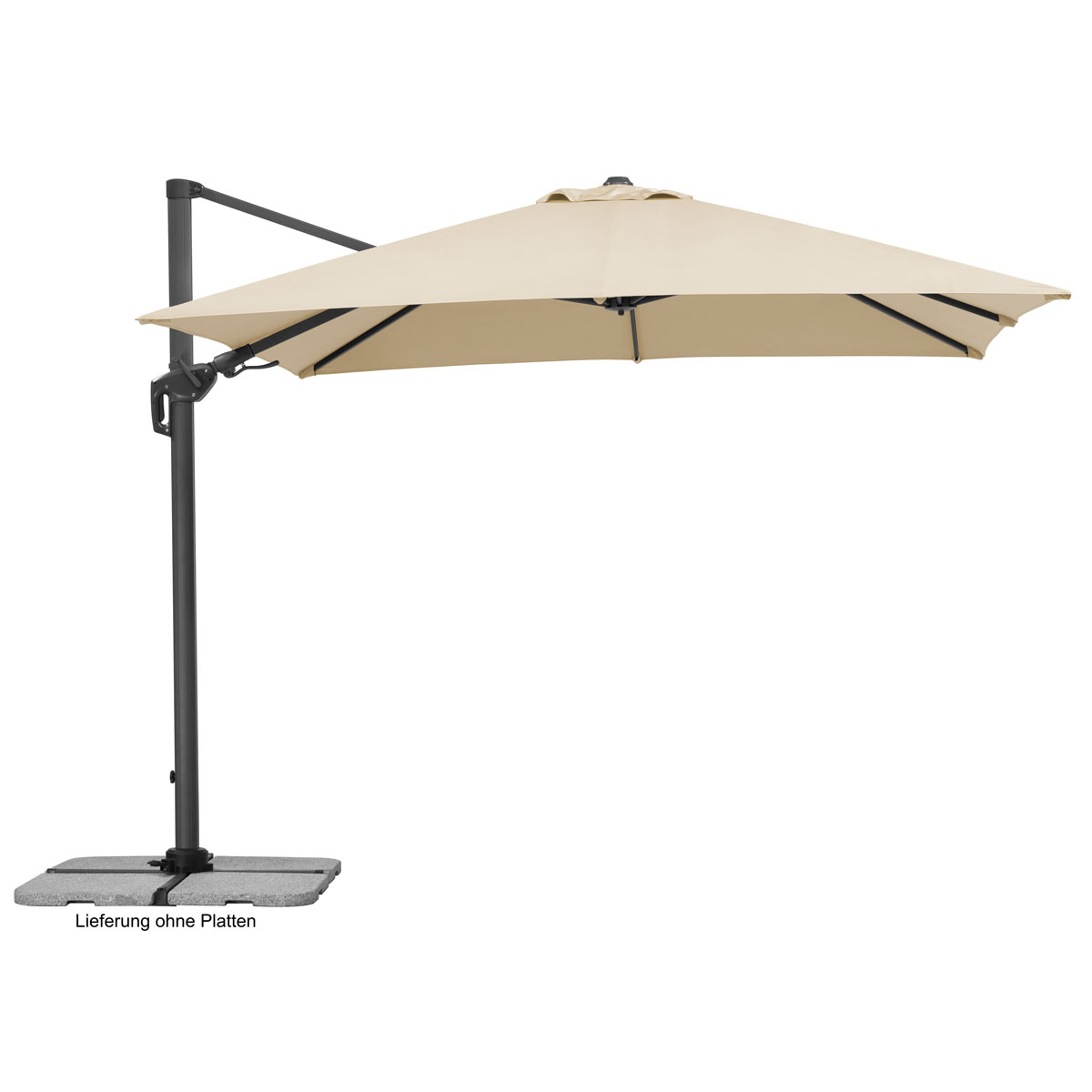 Schneider Schirme Ampelschirm Rhodos Twist 300 x 300 cm natur natur