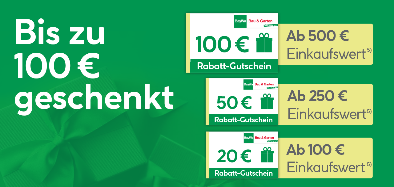 Staffelaktion: Bis zu hundert Euro geschenkt 