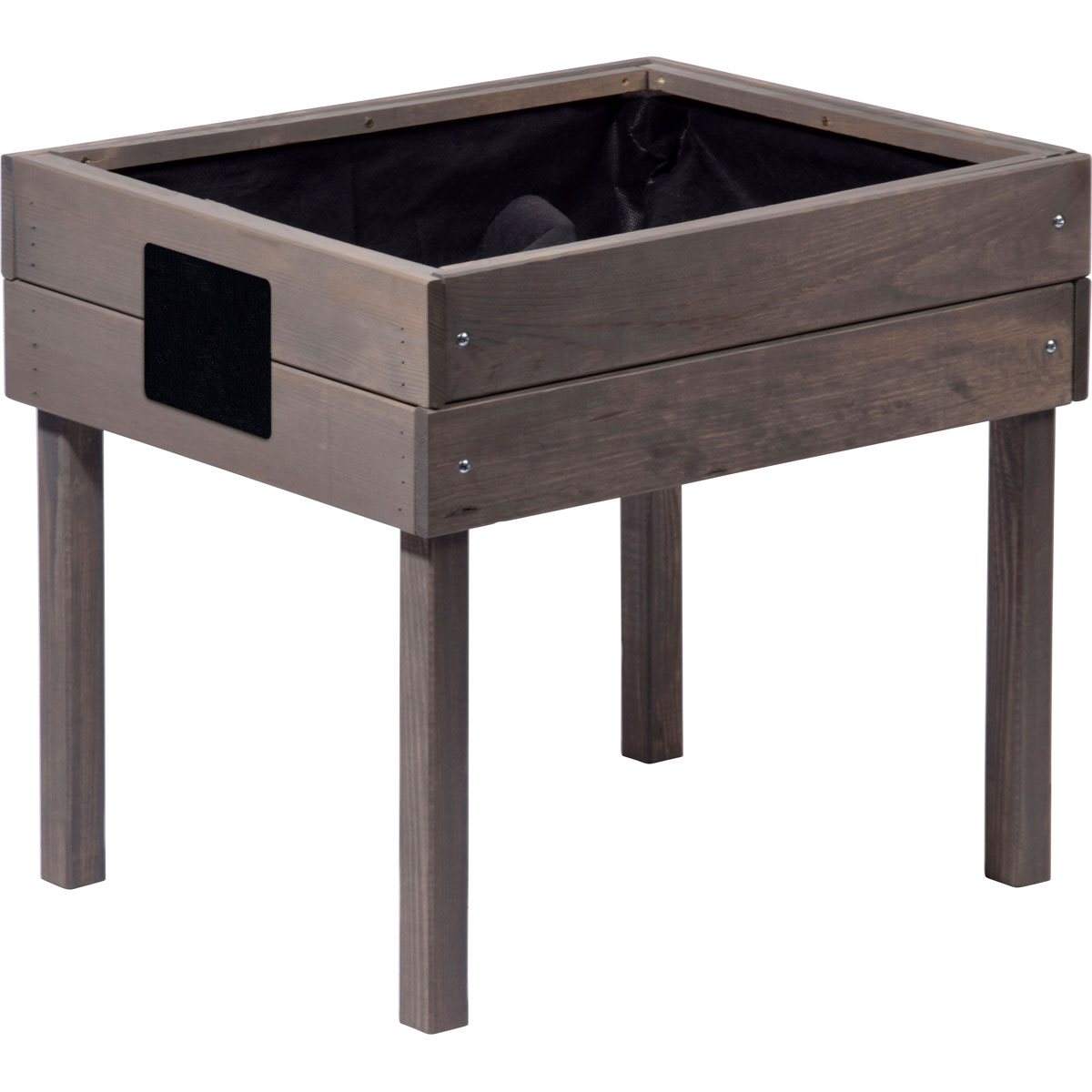 dobar Kinderhochbeet mit Kreidetafel 50 x 45 x 40 cm grau