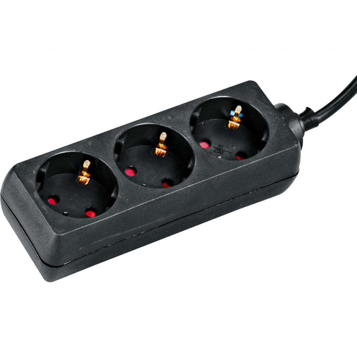 Basic Steckdosenleiste 3-fach schwarz