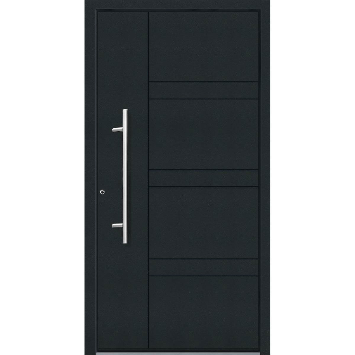 Aluminium Sicherheits-Haustür Cagliari Superior 60 mm anthrazit 100 x 210 cm Anschlag links inkl Griffset