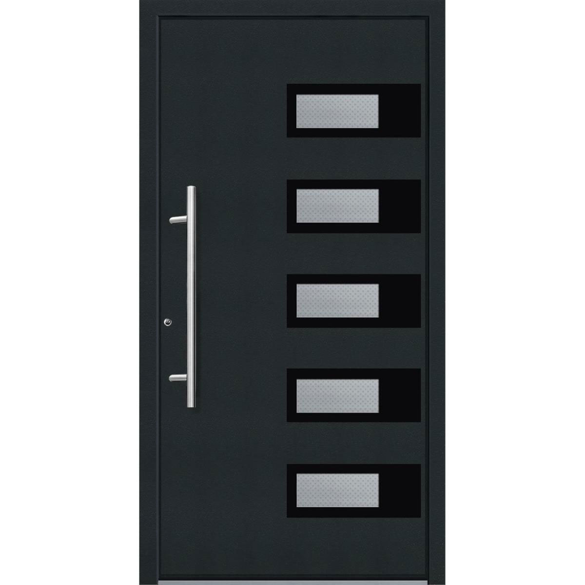 Aluminium Sicherheits-Haustür Siena Superior 60 mm anthrazit 110 x 210 cm Anschlag links inkl Griffset Bild 1