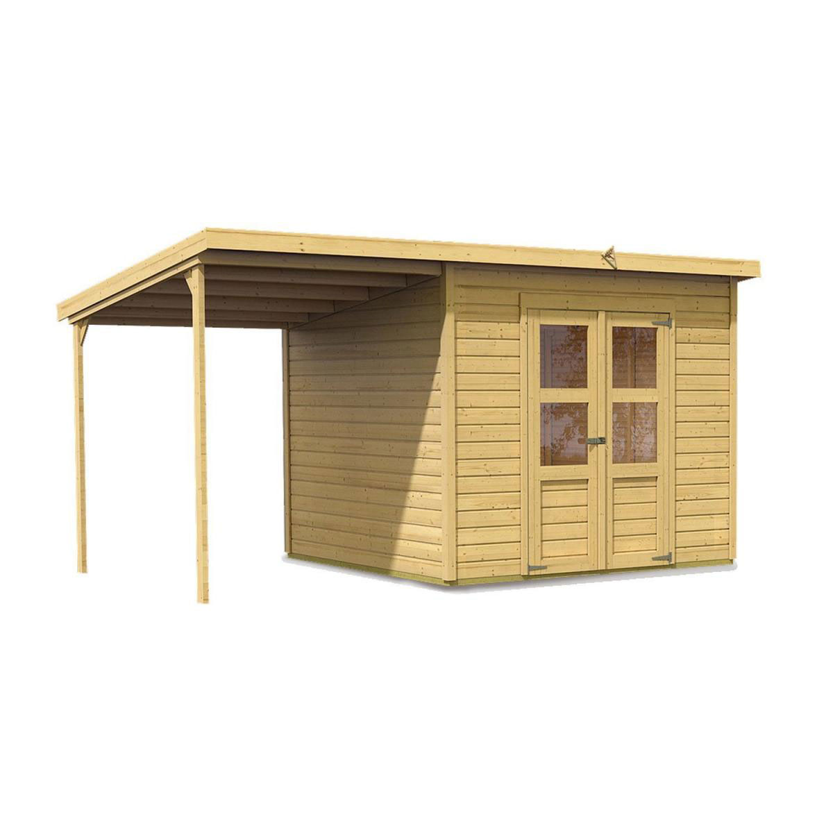 Karibu Gartenhaus-Set Merseburg 6 naturbelassen Bild 2