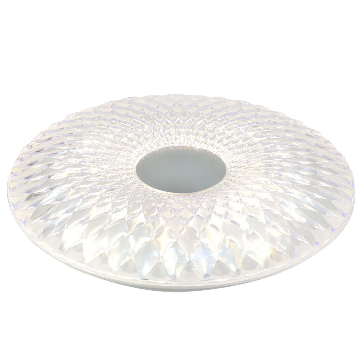 Flector LED-Deckenleuchte Kristall weiß