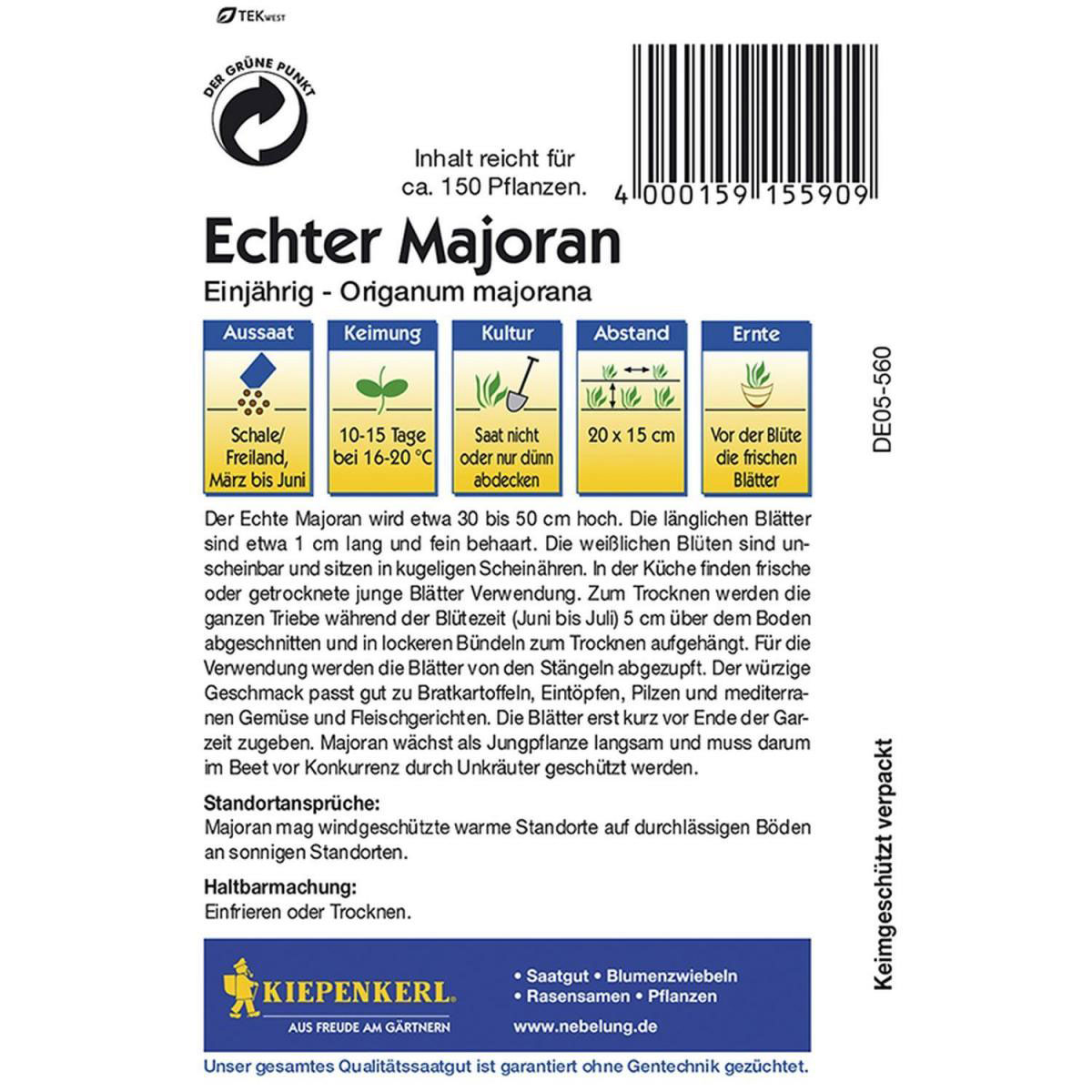 Kiepenkerl Majoran einjährig Bild 2