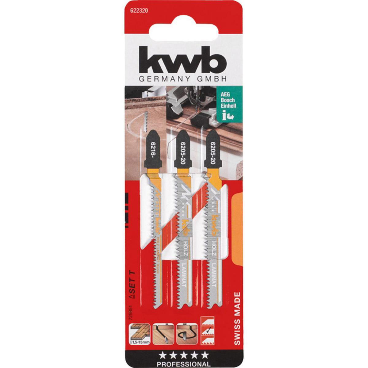 kwb  Stichsägeblatt-Set Laminat Holzbearbeitung Bild 2