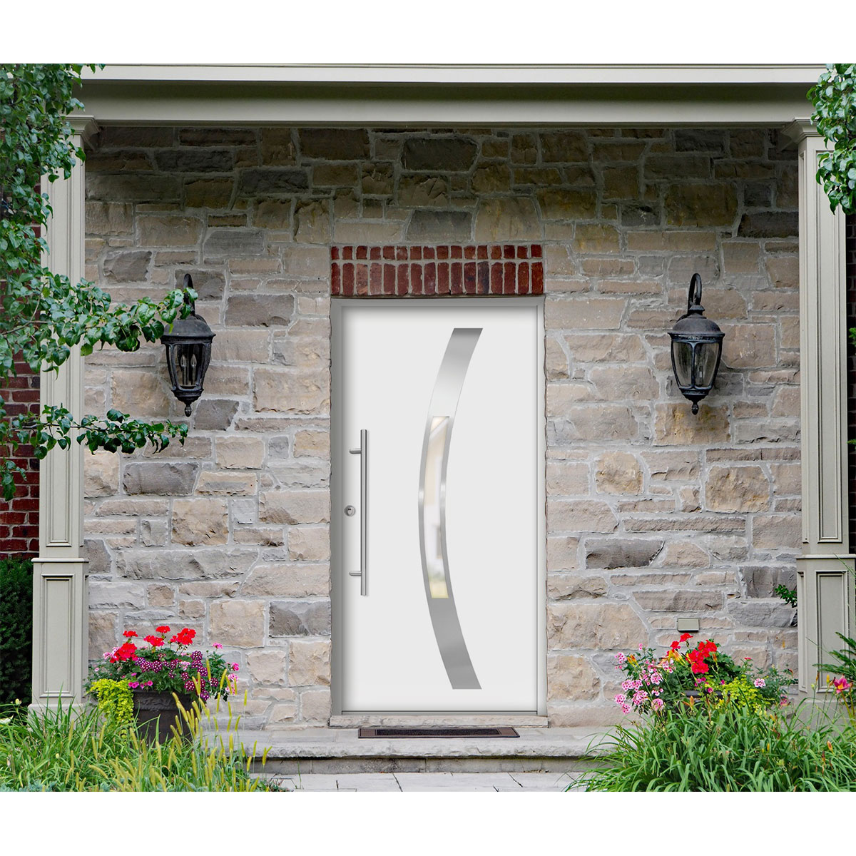 SplenDoor  Premium-Haustür Passivedoor Goeteborg RC2 energiesparend einbruchsicher weiss 100 x 200 cm links Bild 2