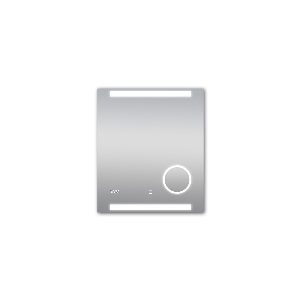 DSK  Design LED Lichtspiegel Silver Rey 60 x 70 cm