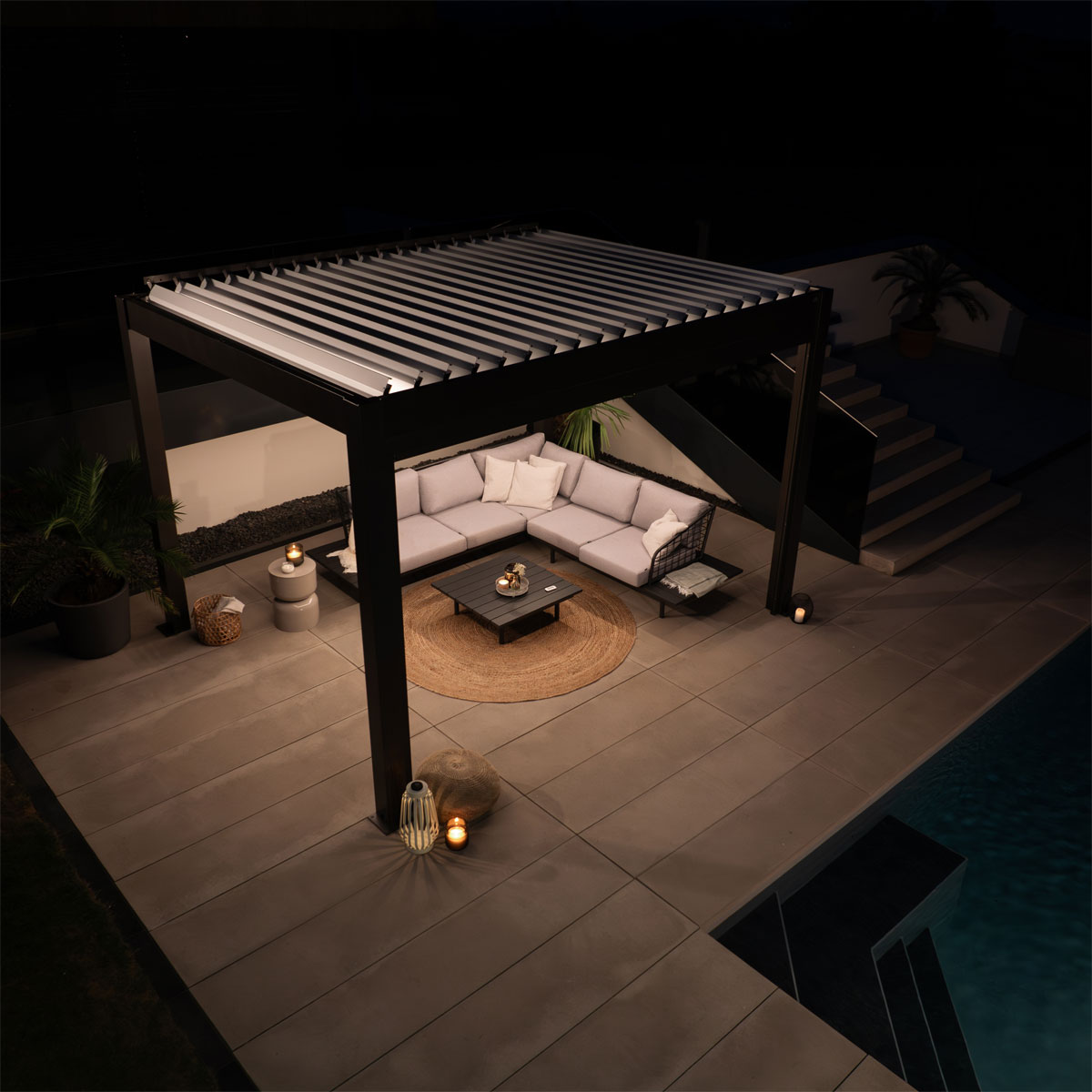 Biohort Pergola Gr. 3 x 3 dunkelgrau-metallic Bild 4