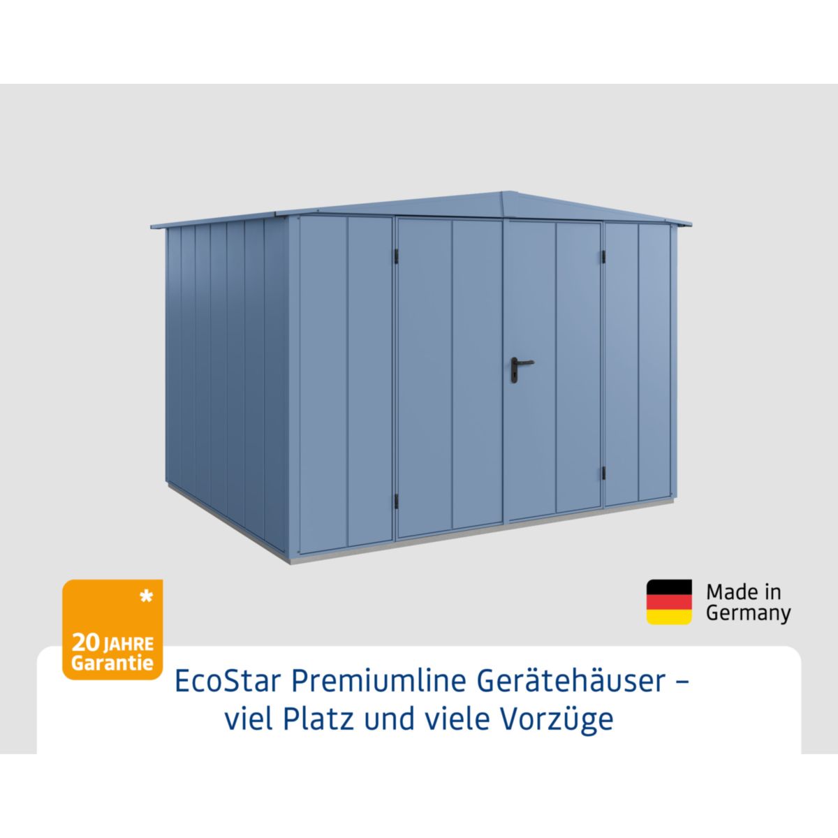 EcoStar  Gerätehaus Elegant-STyp 3RAL5014 2 flg Bild 2