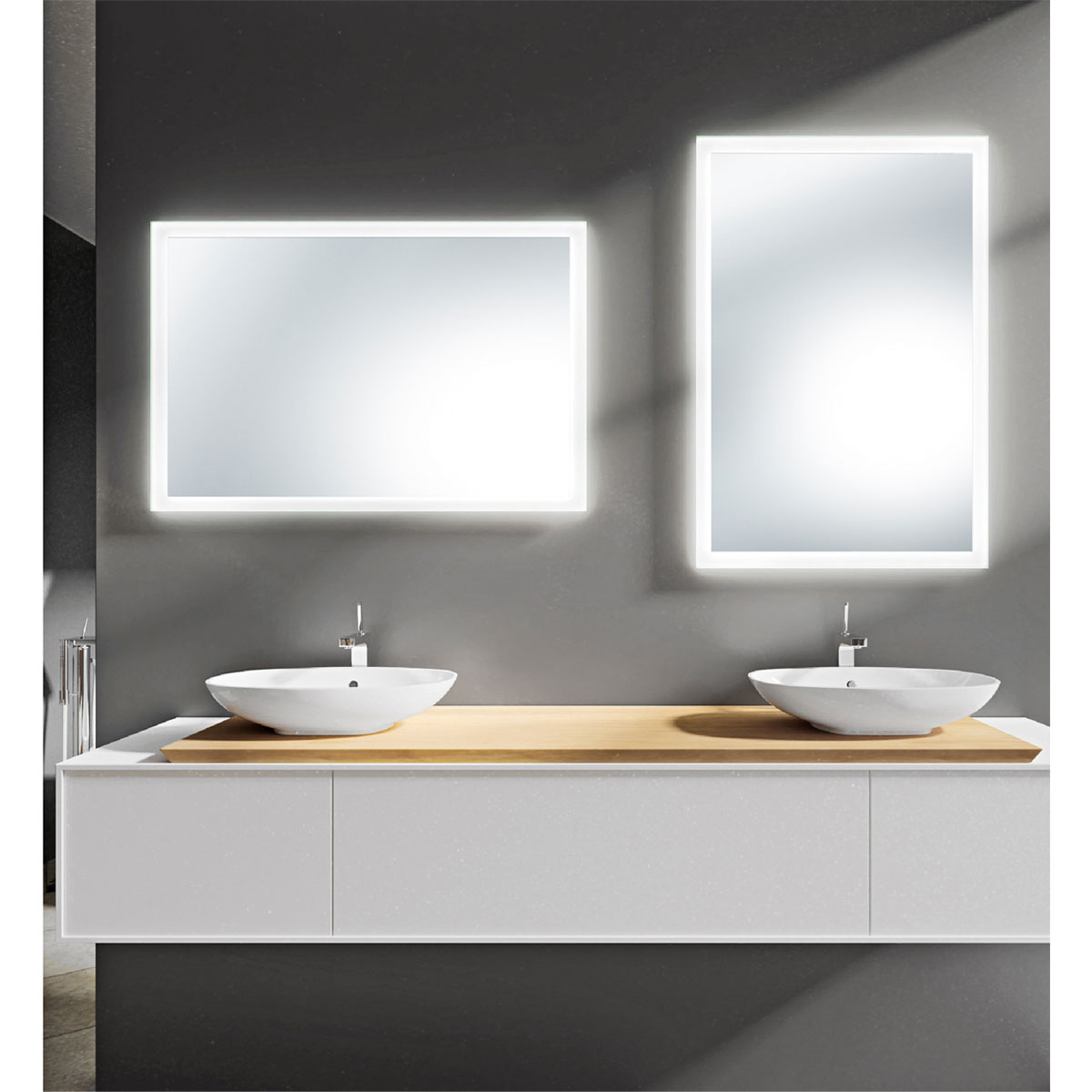 Valblue LED Spiegel Frame ca 60 x 80 cm Touch-Sensor dimmbar Bild 3