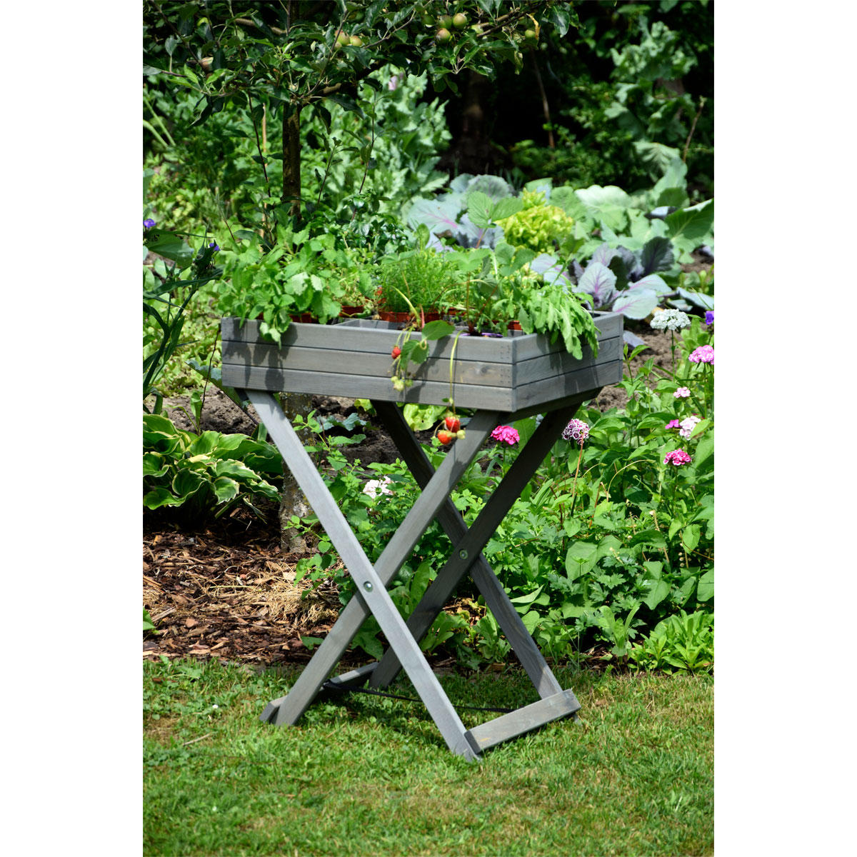 dobar Hochbeet faltbar 58 x 38 x 75 cm grau Bild 6